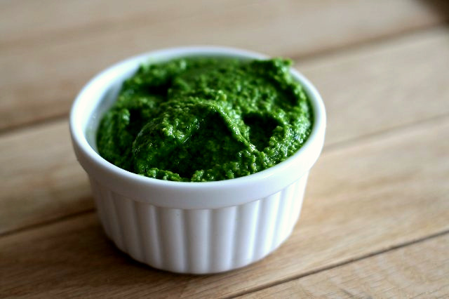 Pesto de espinacas