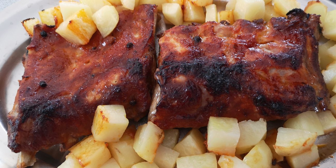 Costillas asadas al horno